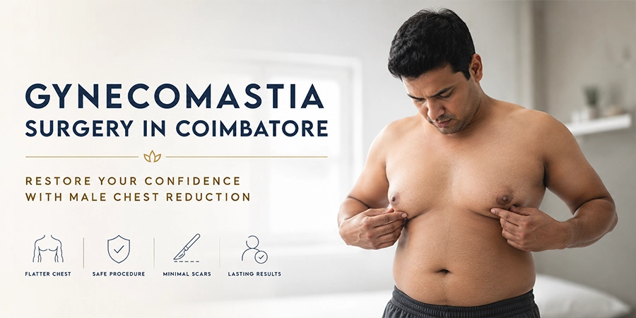 Gynecomastia surgery in Coimbatore for male chest reduction with minimal scars and lasting results