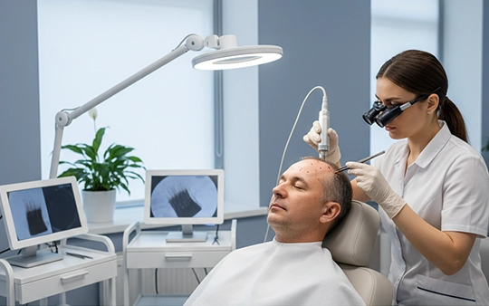 Achieve fuller, natural-looking hair with advanced restoration that enhances growth and confidence.